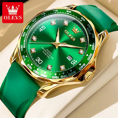 OLEVS 9988 Quartz Watch for Men Luxury Style Waterproof Stainless steel TOP Brand Classic Date Men's Watches Relógio Masculino