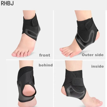 RHBJ 1Pcs Sports Compression Ankle Support Brace Ankle for Men Women Anti-sprain Stabilizer Foot Care Tool for Running Football