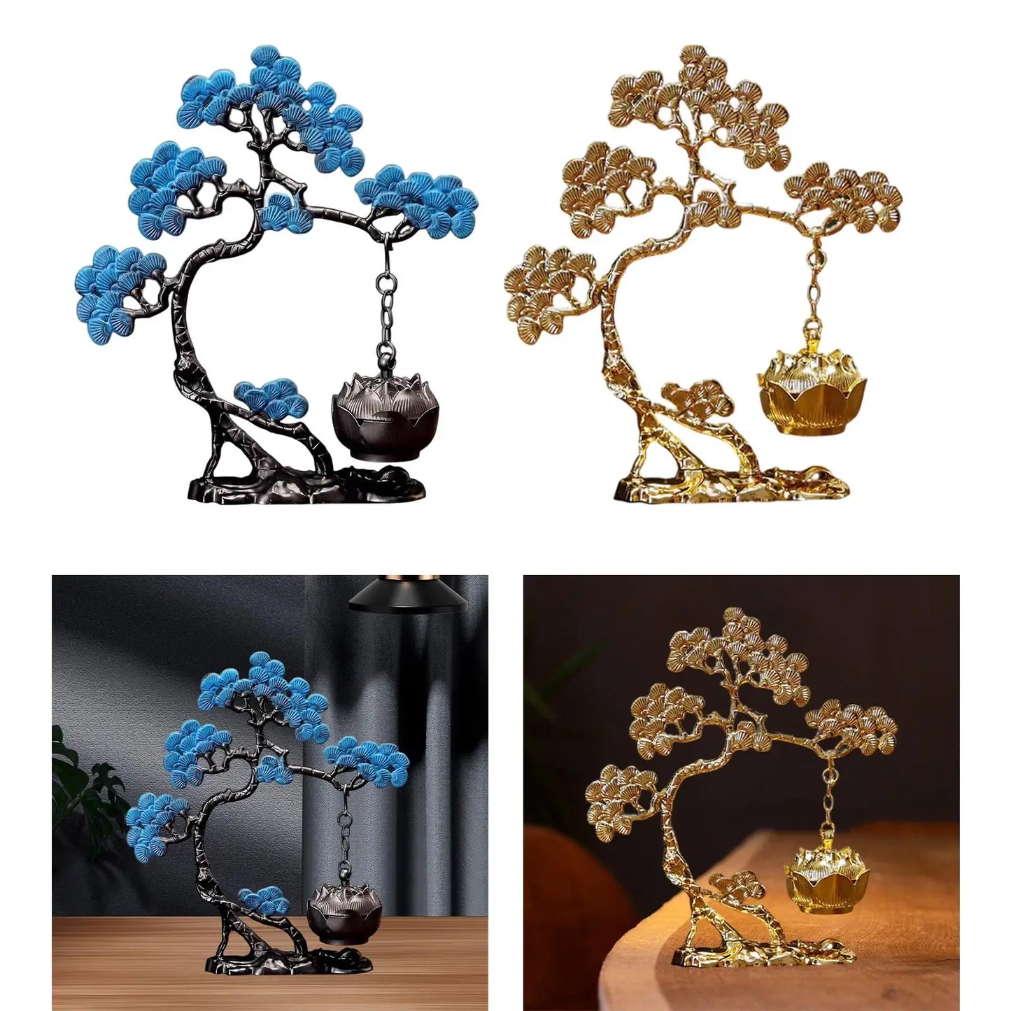 Hanging Incense Burner Censer Ideal Gift Collecting Artwork Pine Tree Incense Holder for Farmhouse Yoga Hotel Bedroom Kitchen