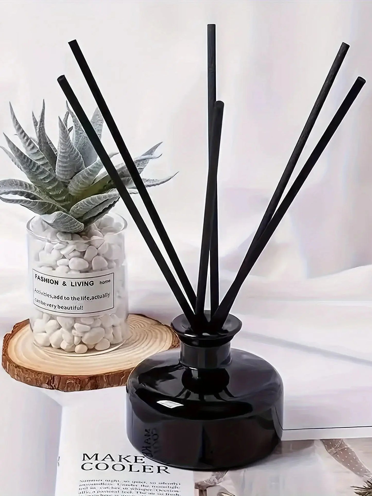 150pcs Black Aromatherapy Diffuser Sticks Fragrance Diffusion Sticks Essential Oil Diffusion For Indoor Use Only