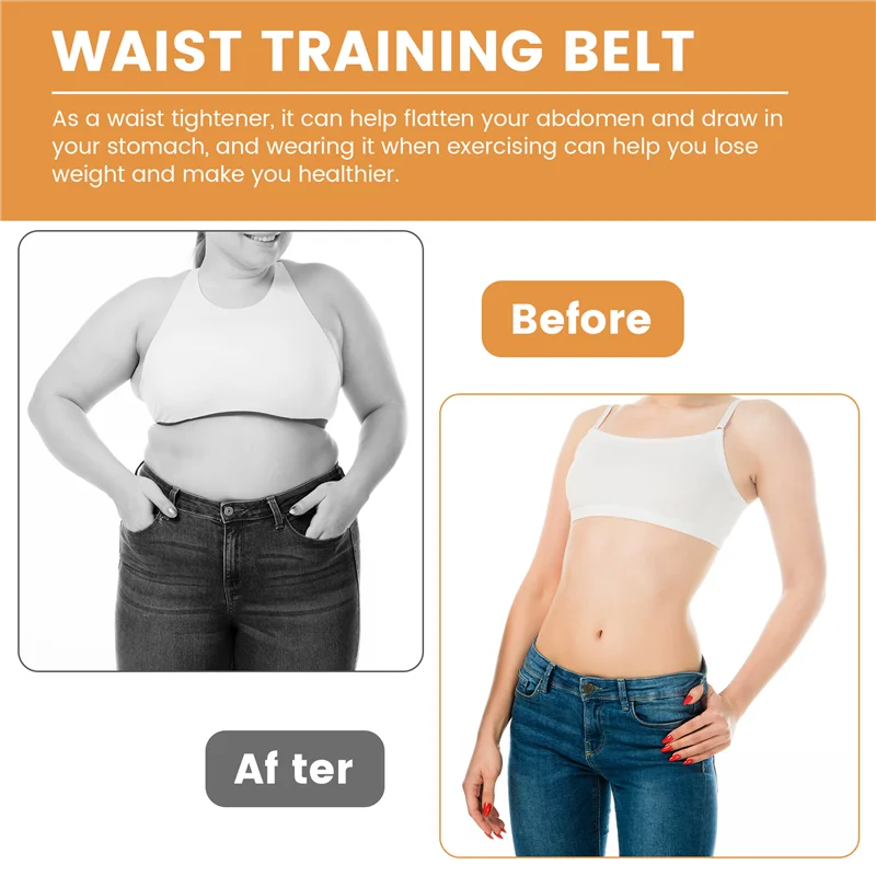 RTSHE-Hot Sweat Waist Slimming Fine-Tuning Zipper Belt Body Shaping Machine Weight Loss Exercise Belt Large Size
