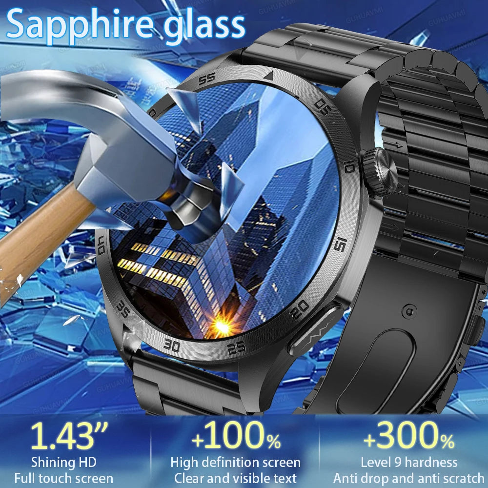 2025 New Nursing Grade Smart Watch ECG+PPG Blood Lipid Blood pressure Uric Acid HD Bluetooth Call Clock Health Smart Watch Men