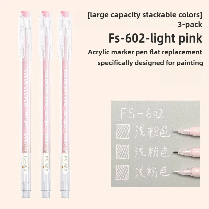 LANGUO Artistic Overlayable Skin Color Gel Pens High-Capacity Journaling for Drawing Replacement School Supplies Stationery
