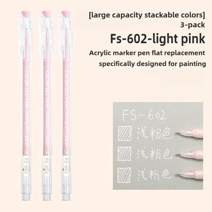 LANGUO Artistic Overlayable Skin Color Gel Pens High-Capacity Journaling for Drawing Replacement School Supplies Stationery