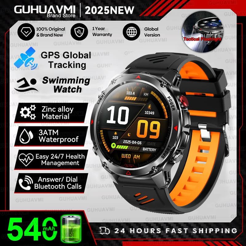 2025 New Women's Fashion Sports Smart Watch Built in GPS 3ATM Waterproof Bluetooth Call Health Monitoring Smartwatches For Women