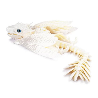 3D Printed Feather Dragon With Bird Wings Creative Flying Dragon Figurine Decorative Toy For Home Office Desktop Decoration Gift