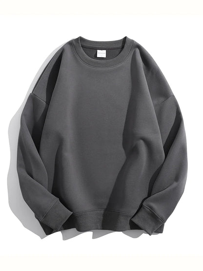 Soft Fleece Sweatshirt Women Sport Winter Clothes Warm Blue Round Neck Loose Pullovers Oversized Women Velvet Sweatshirt Black