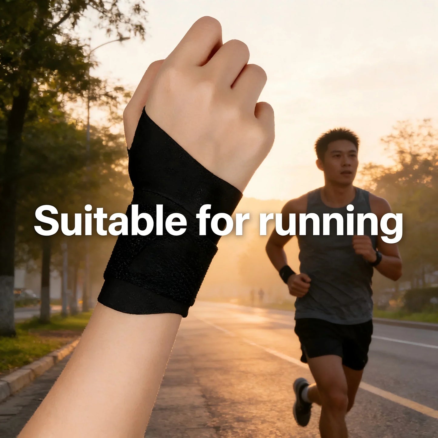 Ultra Thin Fixed Spandex Sport Wrist Guard Brace for Wrist Sprain Tendonitis with Fastener Tape Fitness And Sports Wrap Joint Su