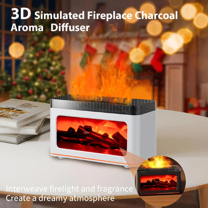 1PC USB Powered Mini Fireplace Aroma Diffuser also An Air humidifier with Colorful Ligh Effects Perfect For Home Humidification