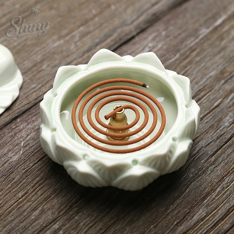 Ceramic Home Indoor No-phase Buddha Incense Burner Ornament Desktop Decorative Gift