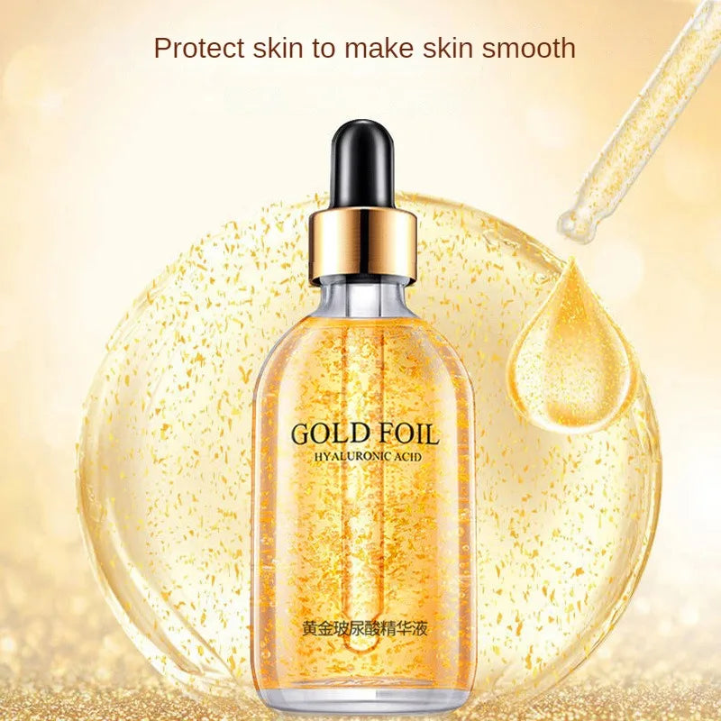 100ml 24k Gold Foil Essence Moisturizing Face Skin Serum Making The Skin Smooth Facial Essence for Dropshipping