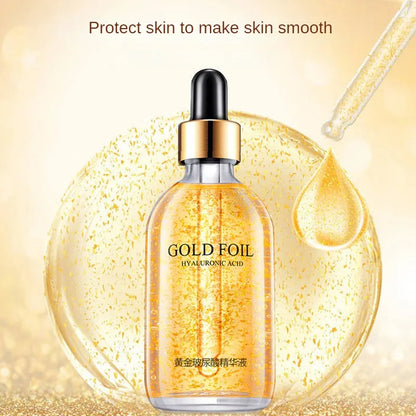 100ml 24k Gold Foil Essence Moisturizing Face Skin Serum Making The Skin Smooth Facial Essence for Dropshipping