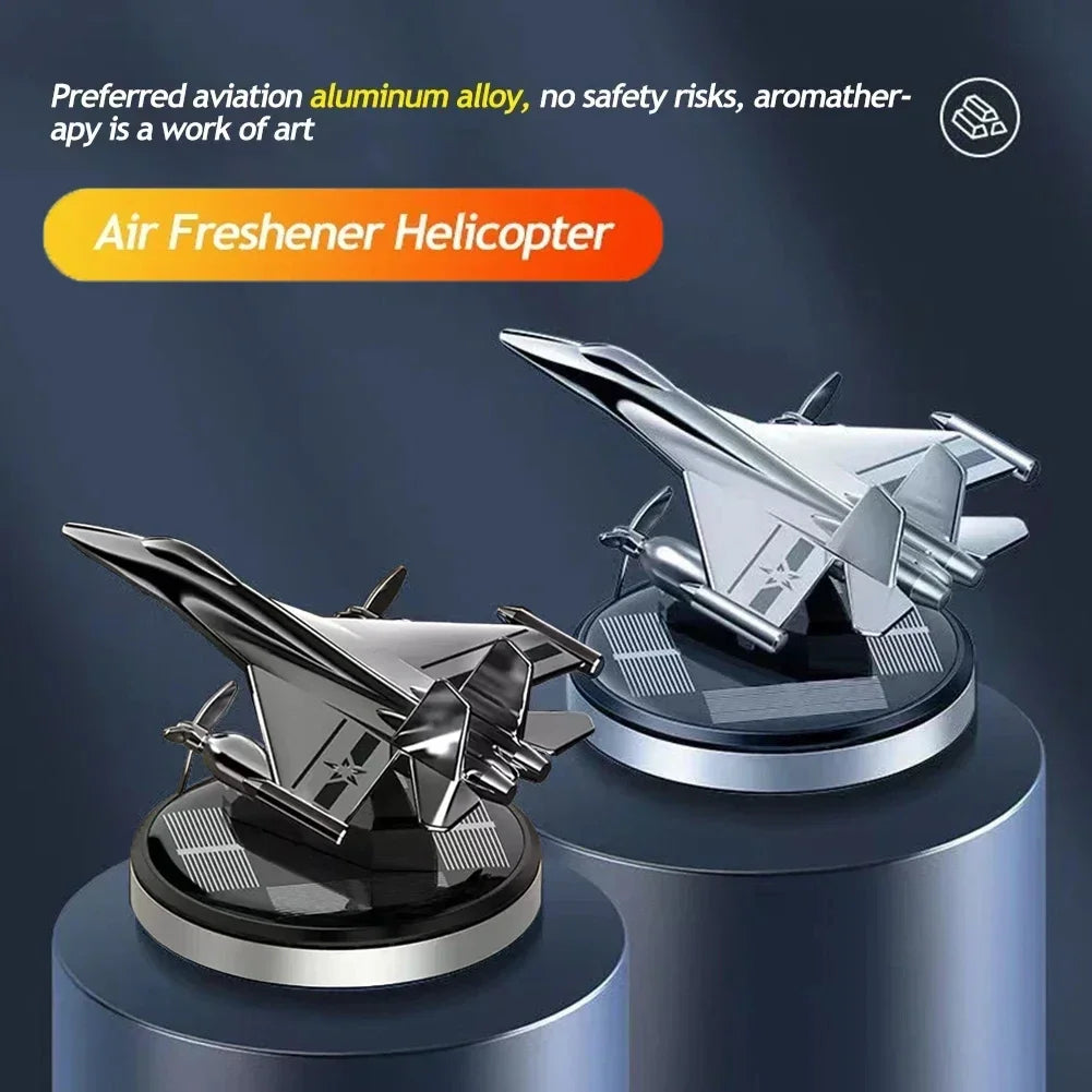 Solar car air freshener  aircraft rotating aromatherapy perfume car long lasting fragrance car interior decoration Accessories