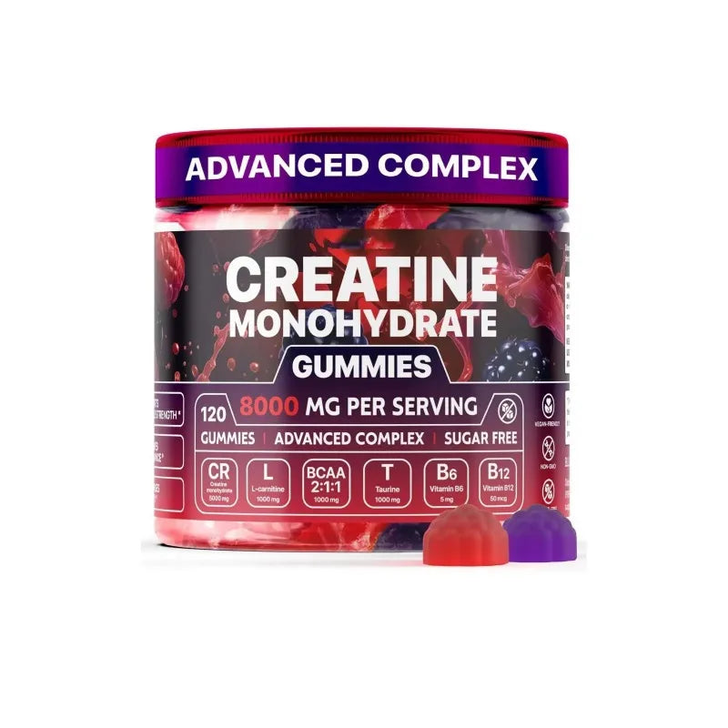 Creatine Monohydrate Gummies And Vitamins NEW 8000 mg SUGAR FREE