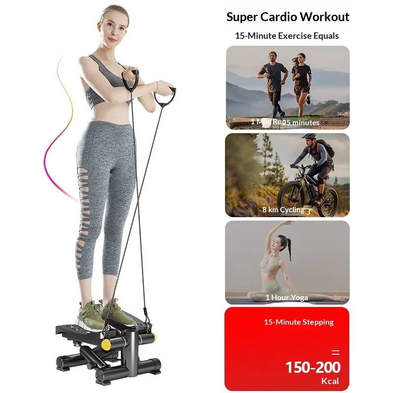 Stepper Home Fitness Equipment Climbing Silent Weight Loss Gadget Mini Pedal Machine Leg Slimming Resistance Adjustable