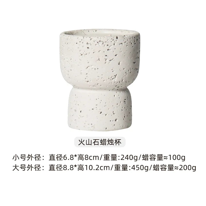 Simple Cement Home Aromatherapy Candle Empty Cup Diy High-value Crafts Indoor Candlestick Modern Home Decoration Ornaments