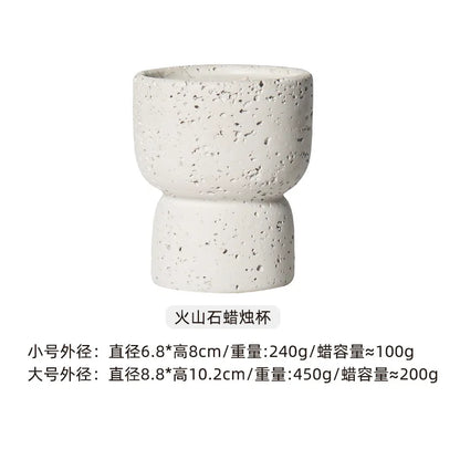 Simple Cement Home Aromatherapy Candle Empty Cup Diy High-value Crafts Indoor Candlestick Modern Home Decoration Ornaments