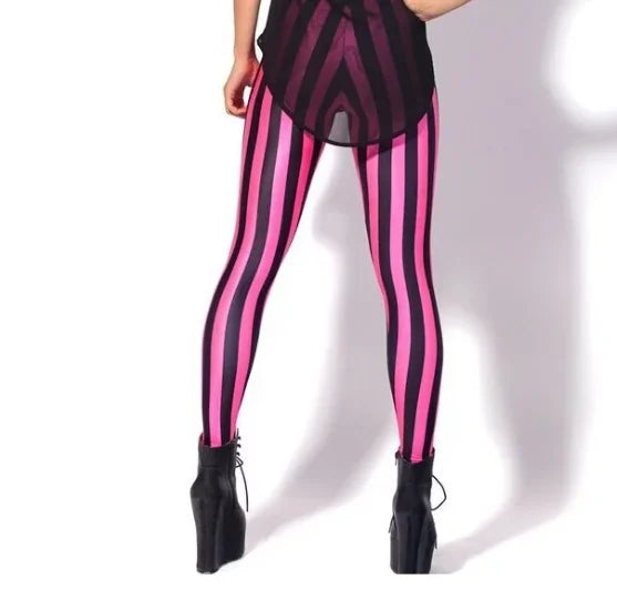 Autumn Poker Flower Leggings Halloween Printed Fashion Stretch Female Leggins For Women Leggin Punk Rock Clothing