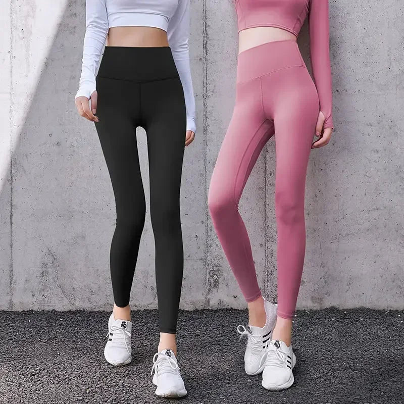 Women Open Crotch Pants Invisible Zipper Open Crotch Tight Leggings Yoga Pants Plus Size High Waist Couples Outdoor Trousers