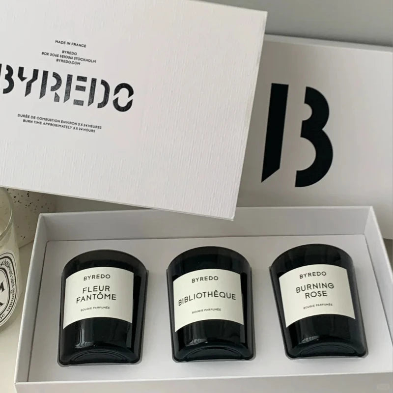 Bibliotheque Aromatherapy Candle Simple Design Burning Rose Home Decor Scented Candle Fleur Fantome Atmosphere Fragrance Gift