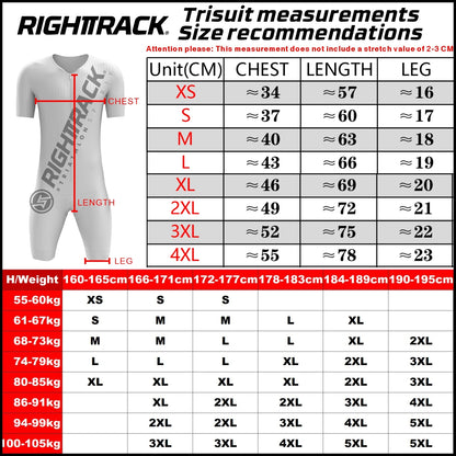 MEN'S Triathlon Trisuit World Championship Long Sleeve Dragon Skinsuit RIGHTTRACK Swimming Cycling Running Competition Appare