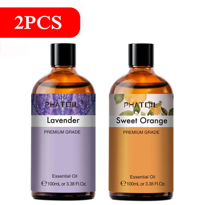 PHATOIL 100ml Aromatherapy Essential Oil-Lavender Rose Vanilla Eucalyptus Sandalwood Pine Needles for Diffuser,Candle Making