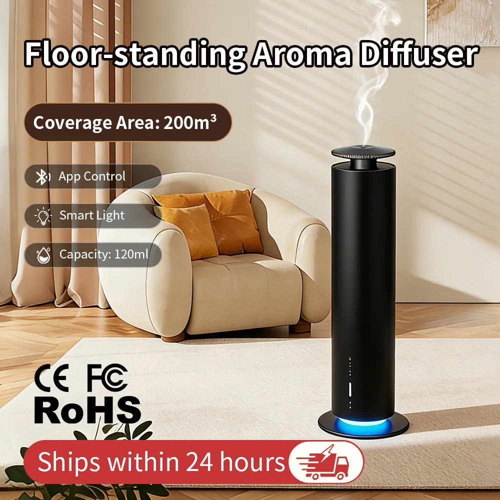 TEABLUM Smart Essential Oil Diffuser Office Aromatherapy Machine Battery Aromatherapy Machine Home Electric Aromatherapy Machine