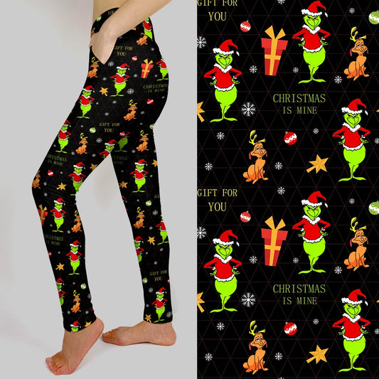 LETSFIND New Arrival Pockets Women Leggings 3D Christmas Print Fitness Legging High Waist Elastic Inside Pockets Pants