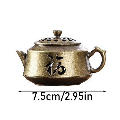 1PCS Incense Burner Antique Style Incense Burner Air Purification Gifts Wishing Aladdin Lamp Metal Home Fragrance Home Decor