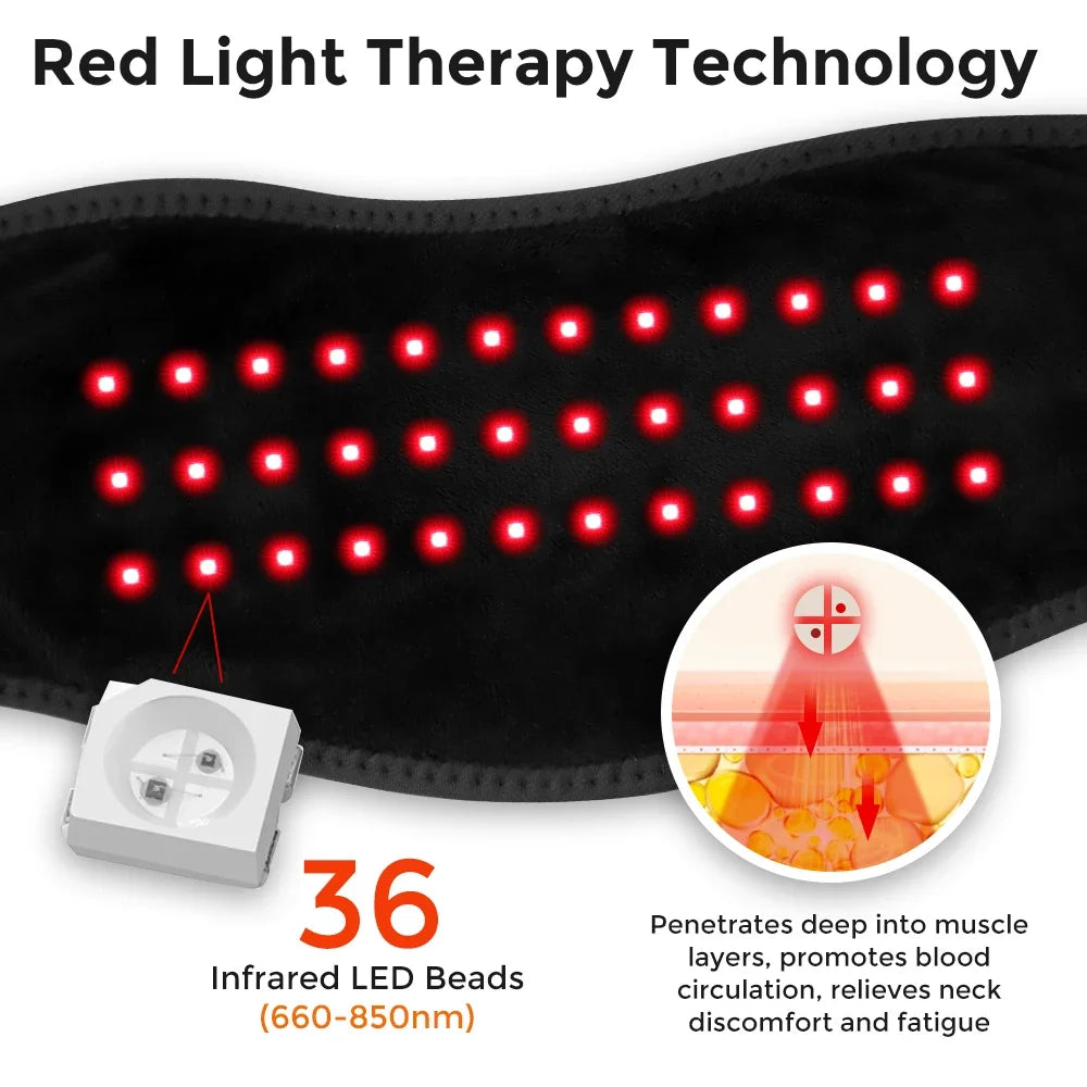 Electric Wireless Heated Neck Protection Belt Three Adjustable Temperature Levels Warmth Neck Massage Relaxation Full body use