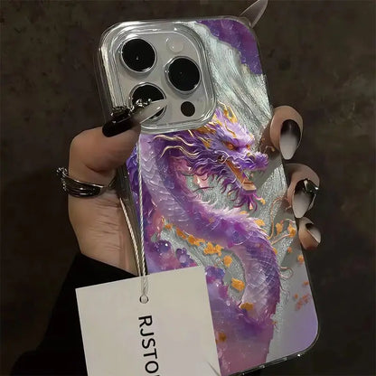 Purple Dragon Phone Case For iPhone 17 17 pro 16 15 Pro Max 17air 14pro 11 13 12promax  xr xsmax  Cover