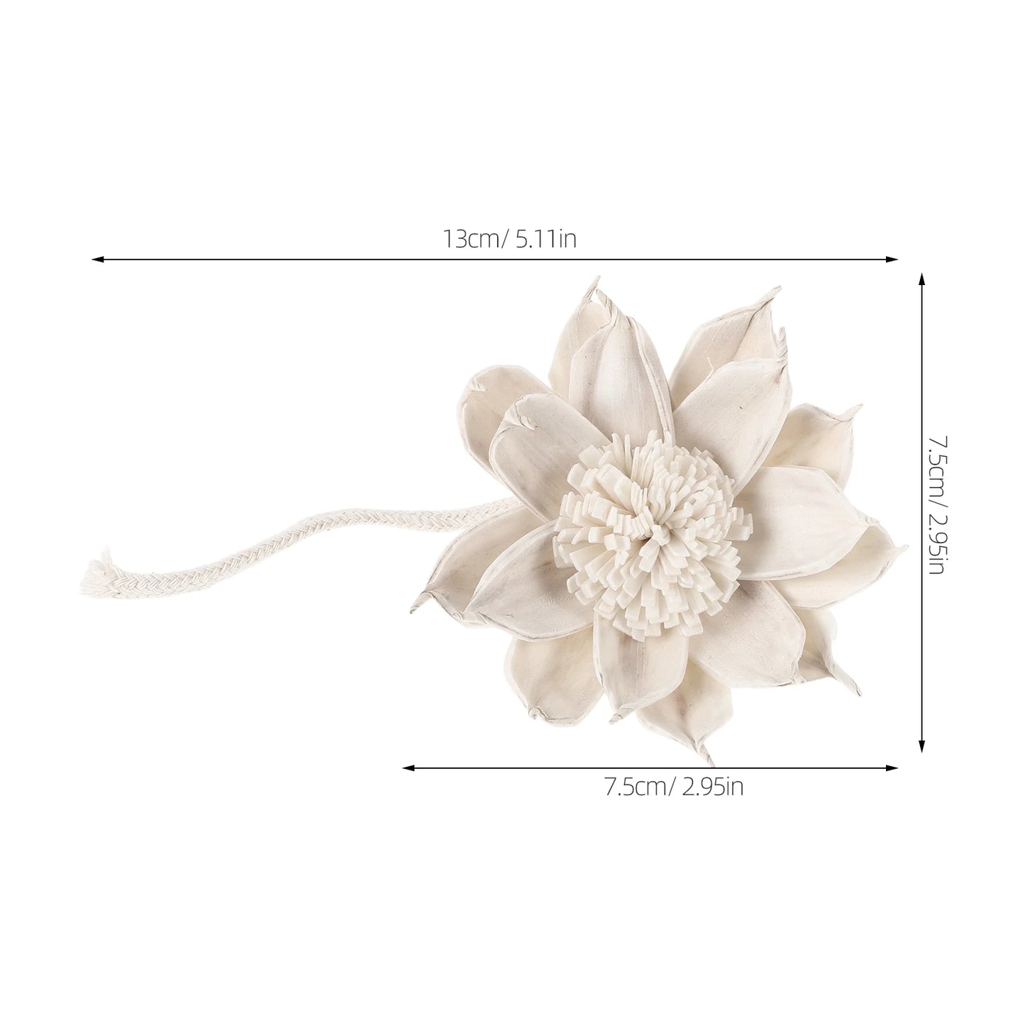 2Pcs Floral Aroma Diffuser Sticks Gardenia Scent Dried Sola Flowers Natural Home Decor Aromatherapy Essential Oil Diffuser