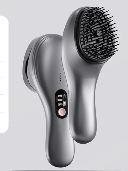 Ultrasonic Head Massager Electric Hair Care Brush Negative Ion Red Light Therapy Scalp Nourishing Comb For Home Use Relaxation