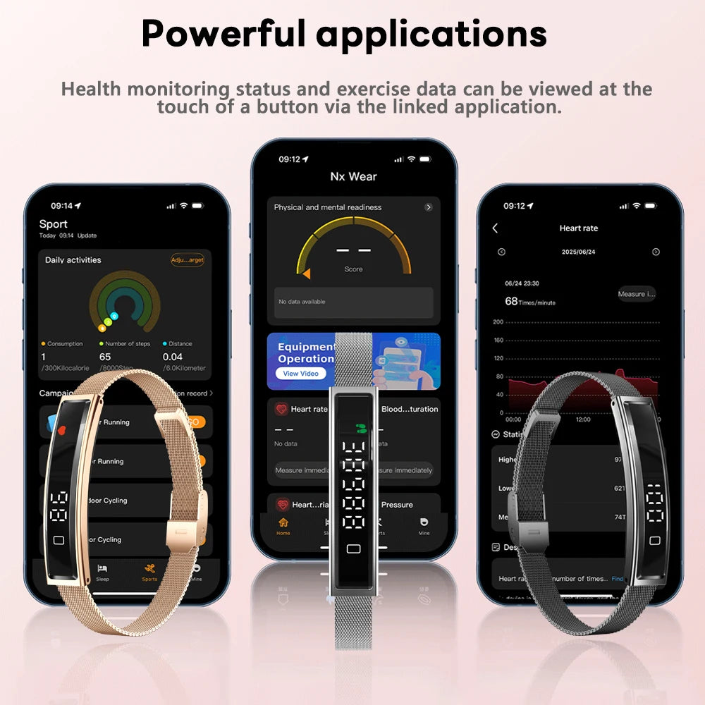 2026 New Fashion Women Smart Bracelet Multi-Sport Mode Fitness Tracker Heart Rate & Sleep Health Monitoring Smartwatch Men Women