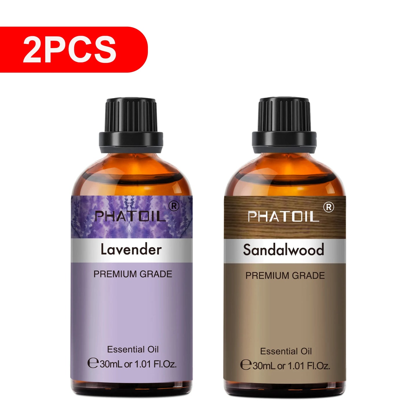 PHATOIL Reed Diffuser Essential Oil For Aromatherapy-30ml Lavender Lemon Eucalyptus Sweet Orange Sandalwood Aroma Essential Oils