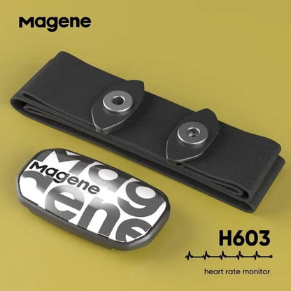 Magene H603 Heart Rate Monitor Split Chest Strap HRM Fitness Tracker Mover Bluetooth ANT Sensor Health App Compatible Zwift