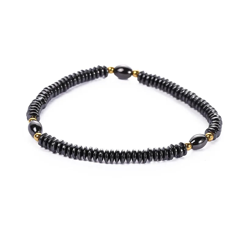 Magnet Therapy Black Beads Weight Loss Anklet Therapy Bracelet Anklet for Women Slimming Health Care Jewelry Weight Loss Product