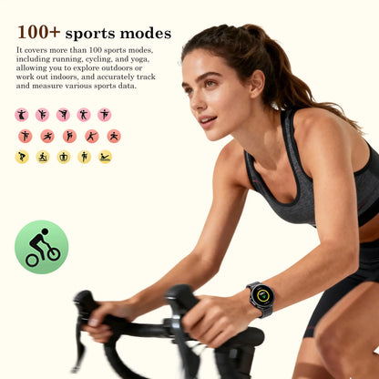 IOWODO New X30 Lady's Watch with Health Monitoring Fitness Tracking 1.26” HD AMOLED Screen Bluetooth Smartwatch for Android IOS