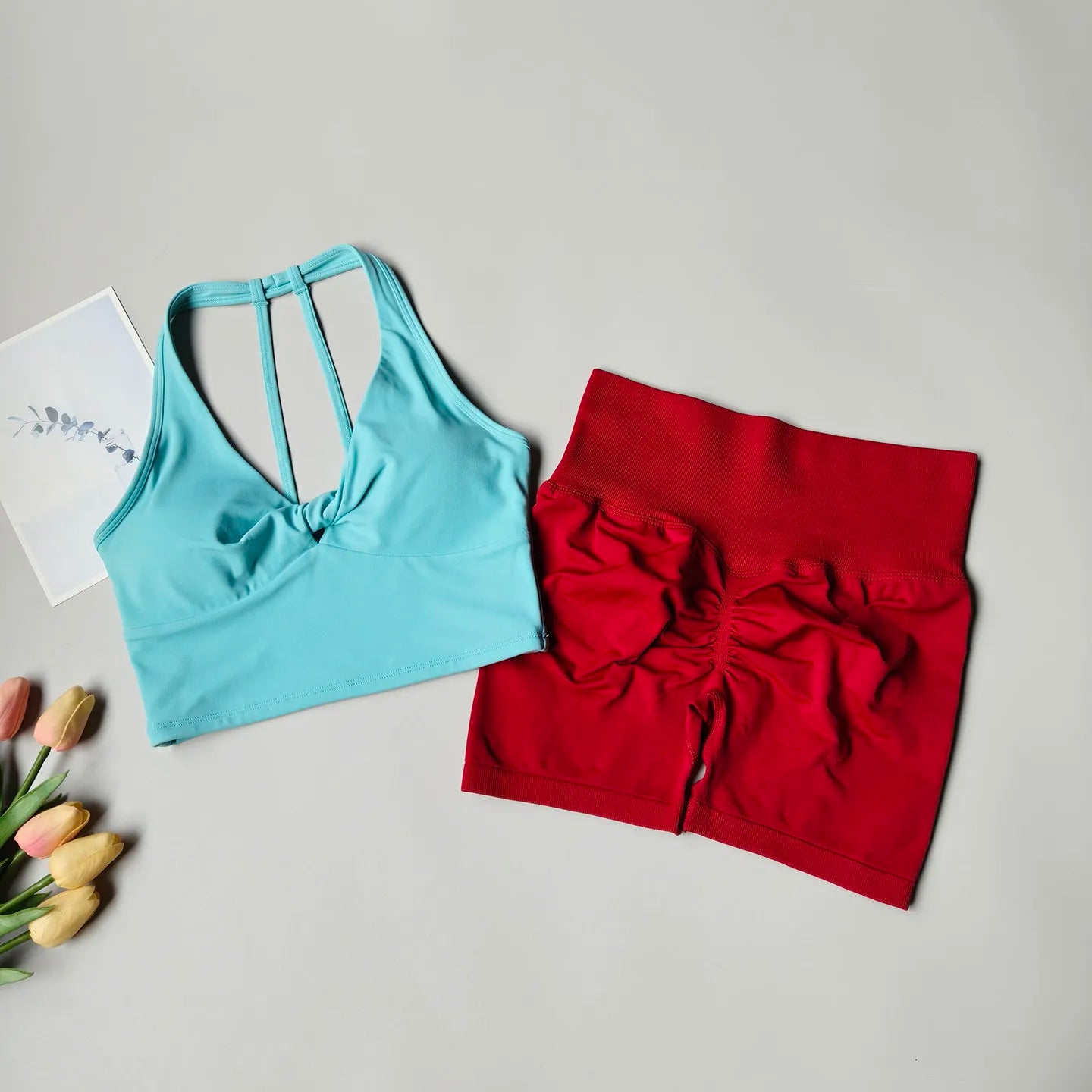 2026 Women's Yoga Set Breathable Speed Drying Beauty Back Training Exercise Fitness Chest Lifting Hip Peach Hip High Waist Short
