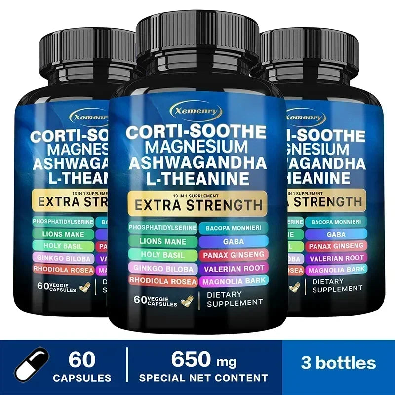 Corti-Soothe Supplement - Supports Adrenal Health, Regulates Cortisol, Promotes Relaxation, Increases Energy Levels, Gluten-free