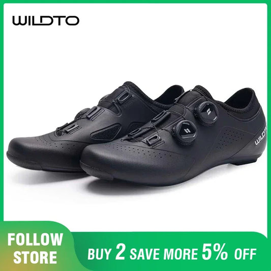 WILDTO Glass Fiber Cycling Shoes Outdoor Hardness9 Wear Resistant Road Riding Sneakers Unisex Adjustable Pro Racing Bicyle Shoes