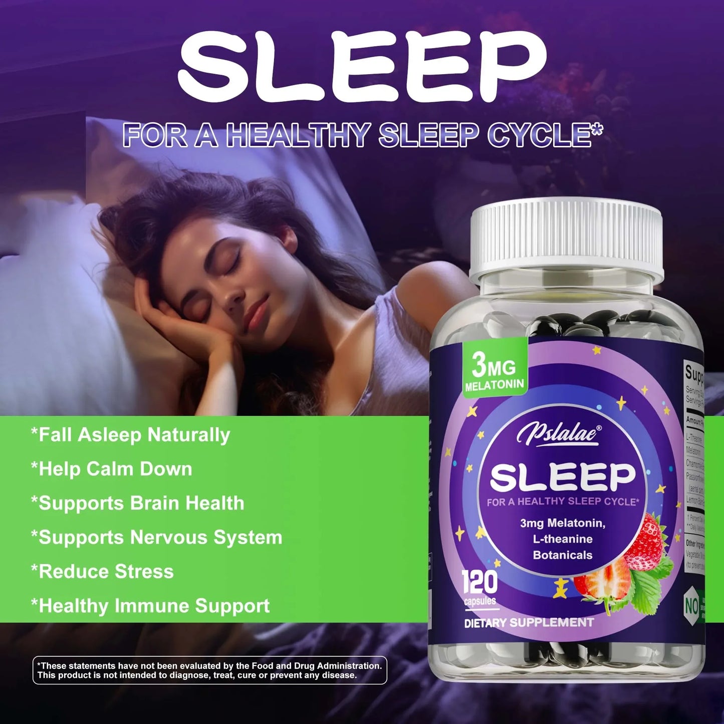 Sleep Supplements - Relieve Stress, Improve Insomnia, Improve Sleep Quality and Deep Sleep