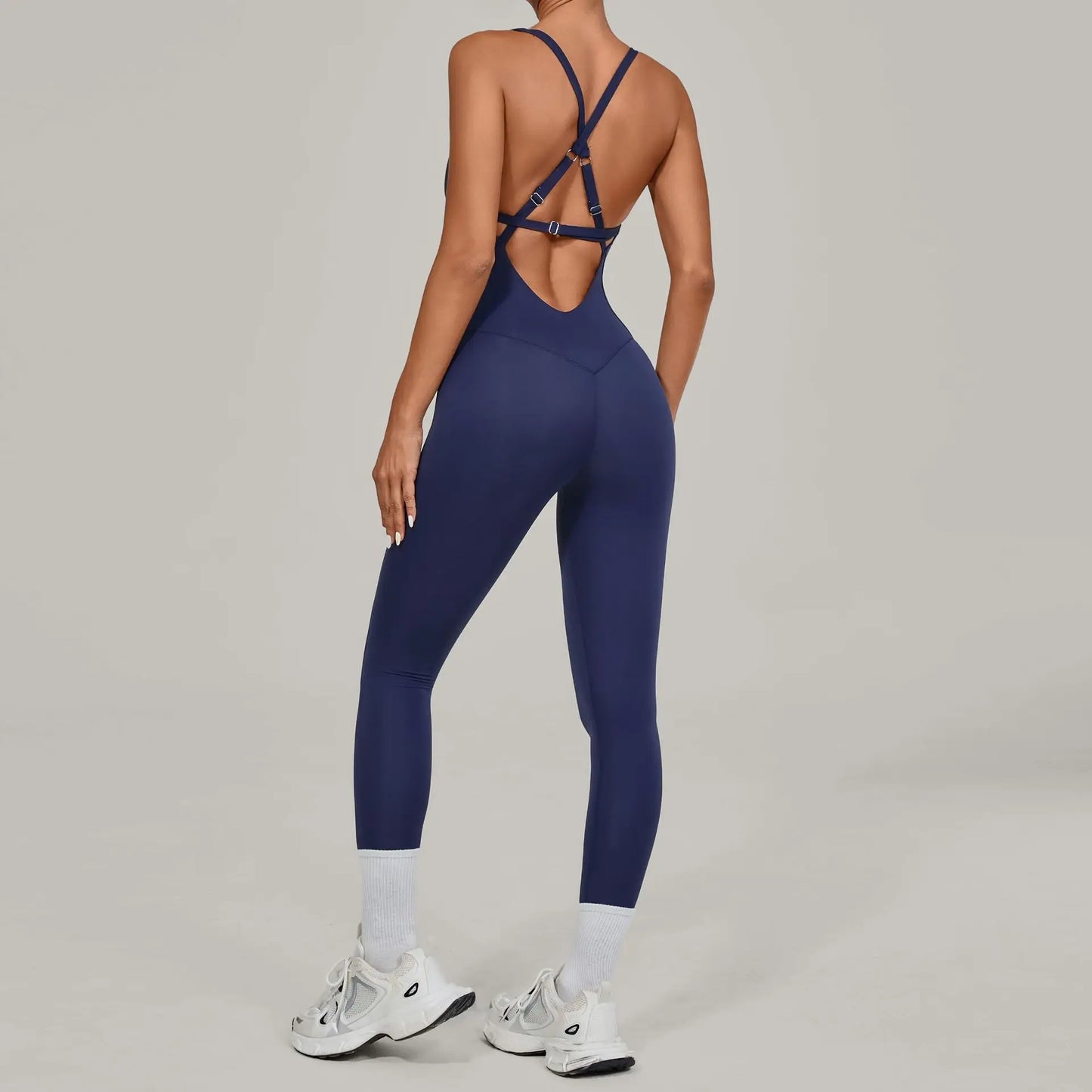 Female Jumpsuit One Pieces Fitness Overalls Body Sexy Bodysuit Sports Jumpsuit Sportswear Purple Woman Clothing Elegant Backless