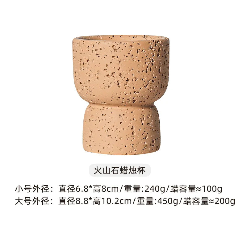 Simple Cement Home Aromatherapy Candle Empty Cup Diy High-value Crafts Indoor Candlestick Modern Home Decoration Ornaments
