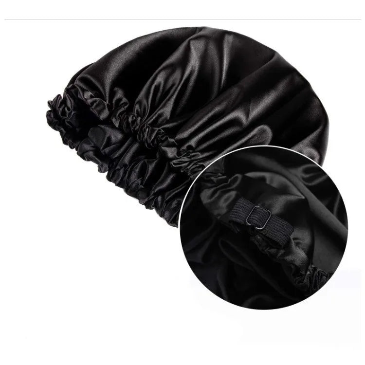 22 Momme 100% Mulberry Silk Bonnet for Sleeping Women, Adjustable Double Layer Silk Hair Wrap for Sleeping Hair Care