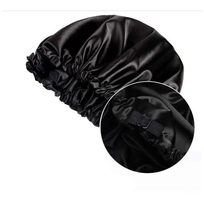 22 Momme 100% Mulberry Silk Bonnet for Sleeping Women, Adjustable Double Layer Silk Hair Wrap for Sleeping Hair Care