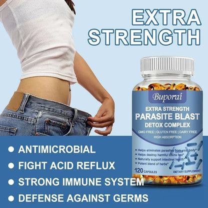 Parasite Blast Detox Complex - Eliminate Parasites, Promote Digestion, Cleanse & Detoxification, Supports Intestinal Health