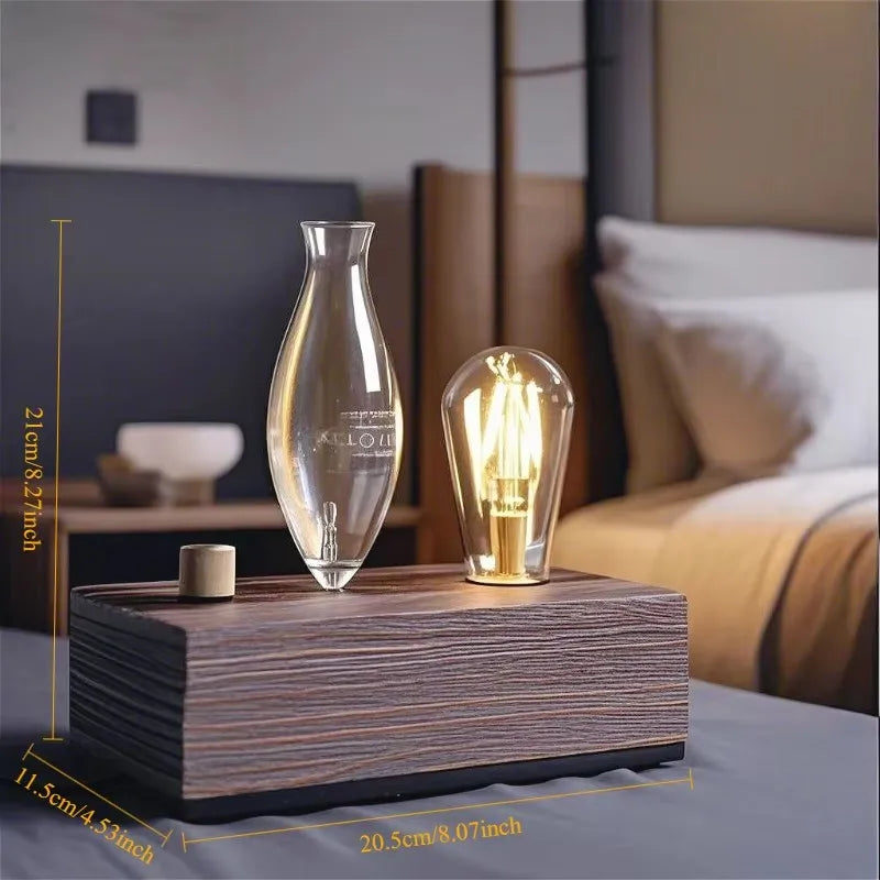 Waterless Pure Essential Oil Diffuser Nebulizer Aromatherapy Diffuser Electric Wooden Glass Home Aroma Essential Diffusers wood