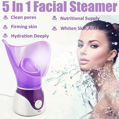Nose Steam Inhaler Face Steamer Facial Heating Sprayer Portable Nasal Mist Humidifier Facial Steamer Face Care Skin Humidifier