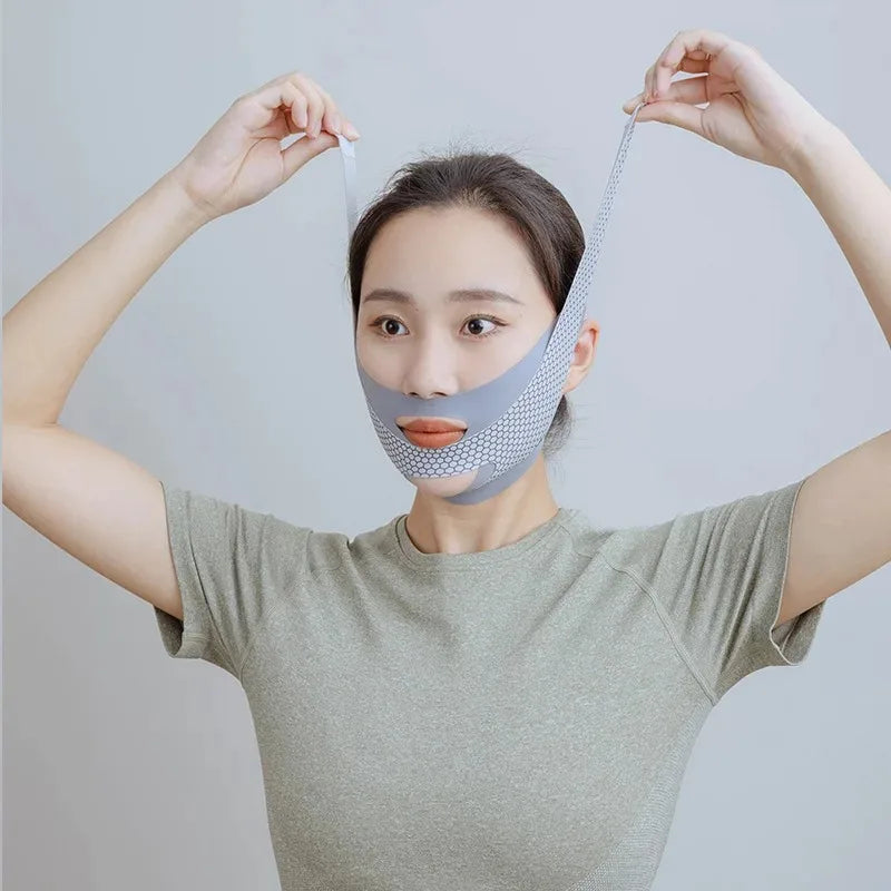 Face-Lift With Sleep Face V Shaper Facial Slimming Bandage Relaxation Shape Lift Reduce Double Chin Face Thining Band Massage